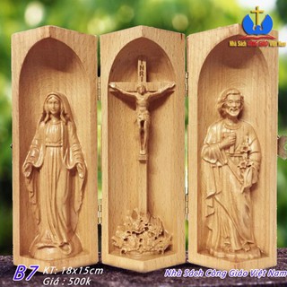 Bàn thờ Công Giáo mini gỗ Beech nhập khẩu - Quà tặng Công Giáo ý nghĩa