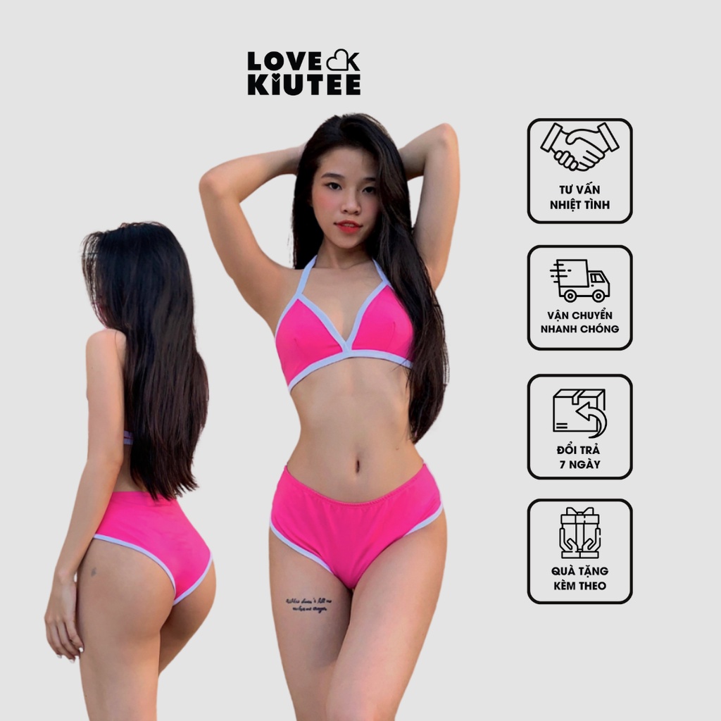Nguyên bộ áo quần Bralette cột cổ và Hipster cá tính dành cho bạn gái LOVEKIUTEE