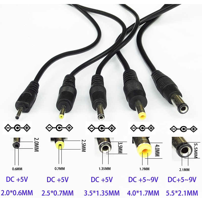 Dây cáp nối nguồn chuyển đổi USB sang DC 2.0 2.5 3.5 4.0 5.5mm 5V DC tiện dụng