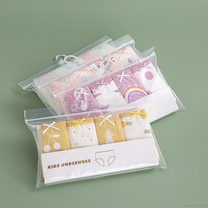 Set 4 Quần Lót Cotton Cho Bé Gái Từ 2-7 Tuổi