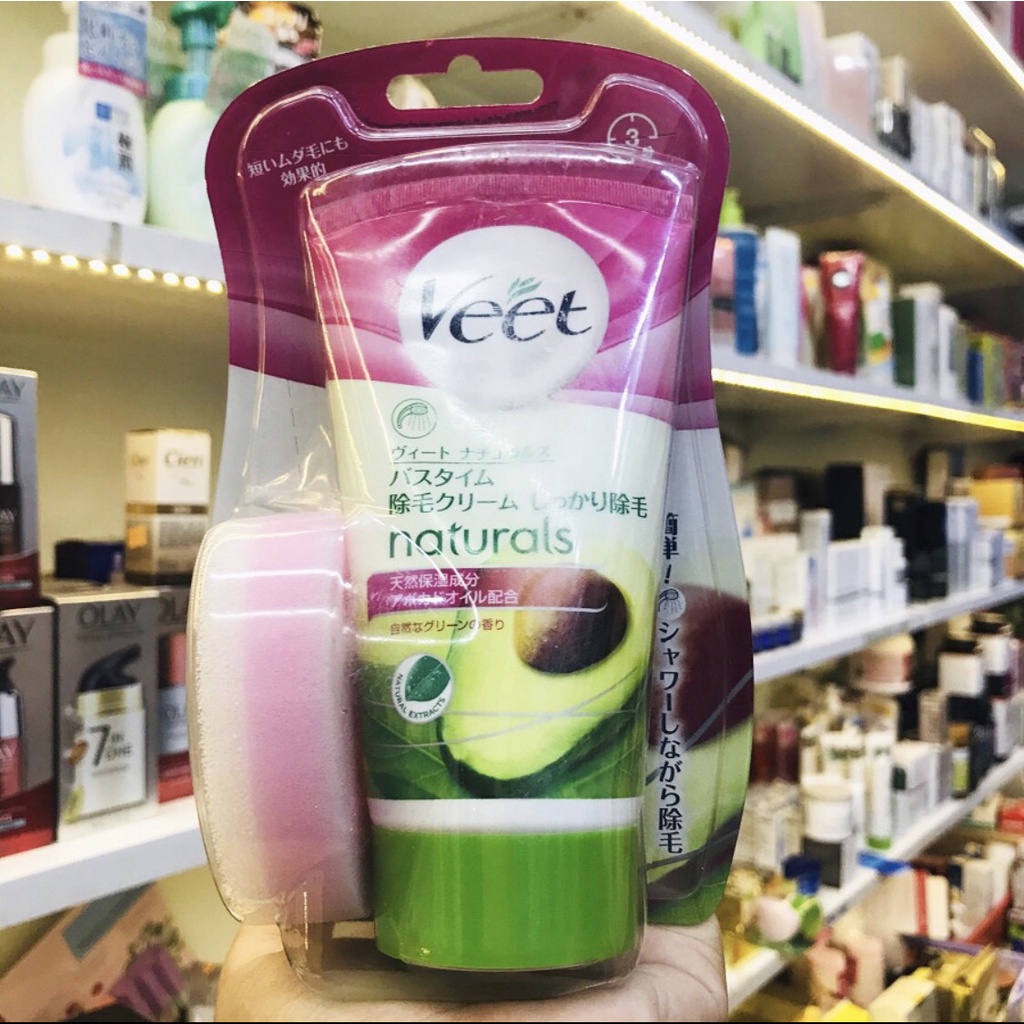 Kem Tẩy Lông Veet Nhật Bản 150gr Naturals Bơ Nho