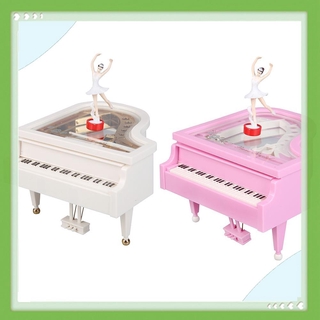 Hộp nhạc lên dây cót kiểu mô hình đàn piano phong cách cổ điển lãng mạn làm quà đám cưới sinh nhật trang trí nhà cửa