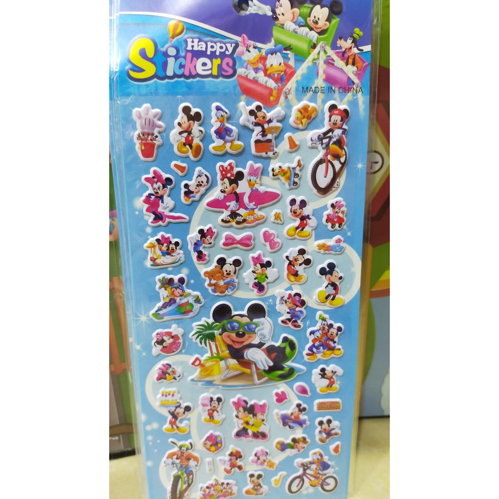 Sticker dán 3D về chuột Mickey