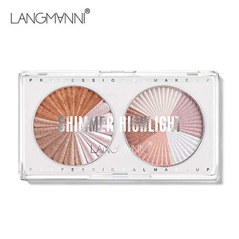 (Hàng Mới Về) Set 2 Hộp Phấn Nén Bắt Sáng Trang Điểm Chuyên Nghiệp Langmanni | BigBuy360 - bigbuy360.vn