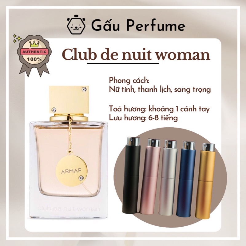 Mẫu thử Club De Nuit Intense women 10ML chính hãng