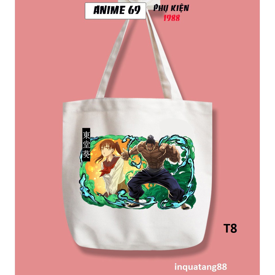 Túi vải bố tote canvas -gojou-satoru-anime-jujutsu-kaisen