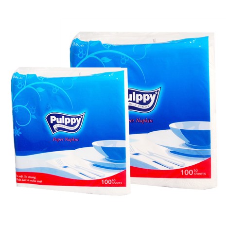 Khăn Giấy Vuông Pulppy 100 Tờ