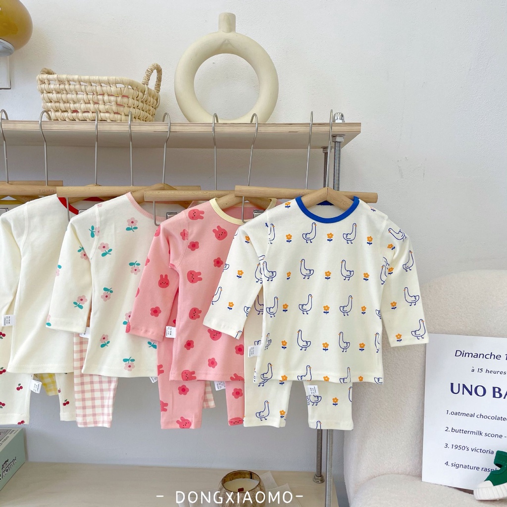 Bộ Đồ Ngủ Dài Tay Hai Món Thời Trang Mùa Thu Cho Bé