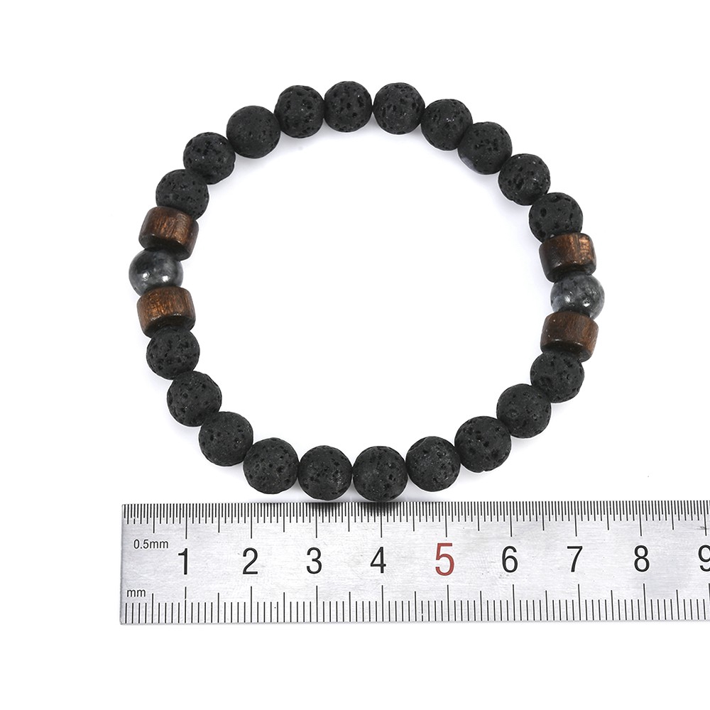 Vòng tay chuỗi hạt đá núi lửa 8mm độc đáo cho cho nam và nữ