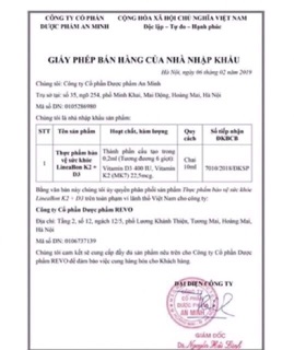 [ Hàng chính hãng ] LineaBon 10ml D3 +K2