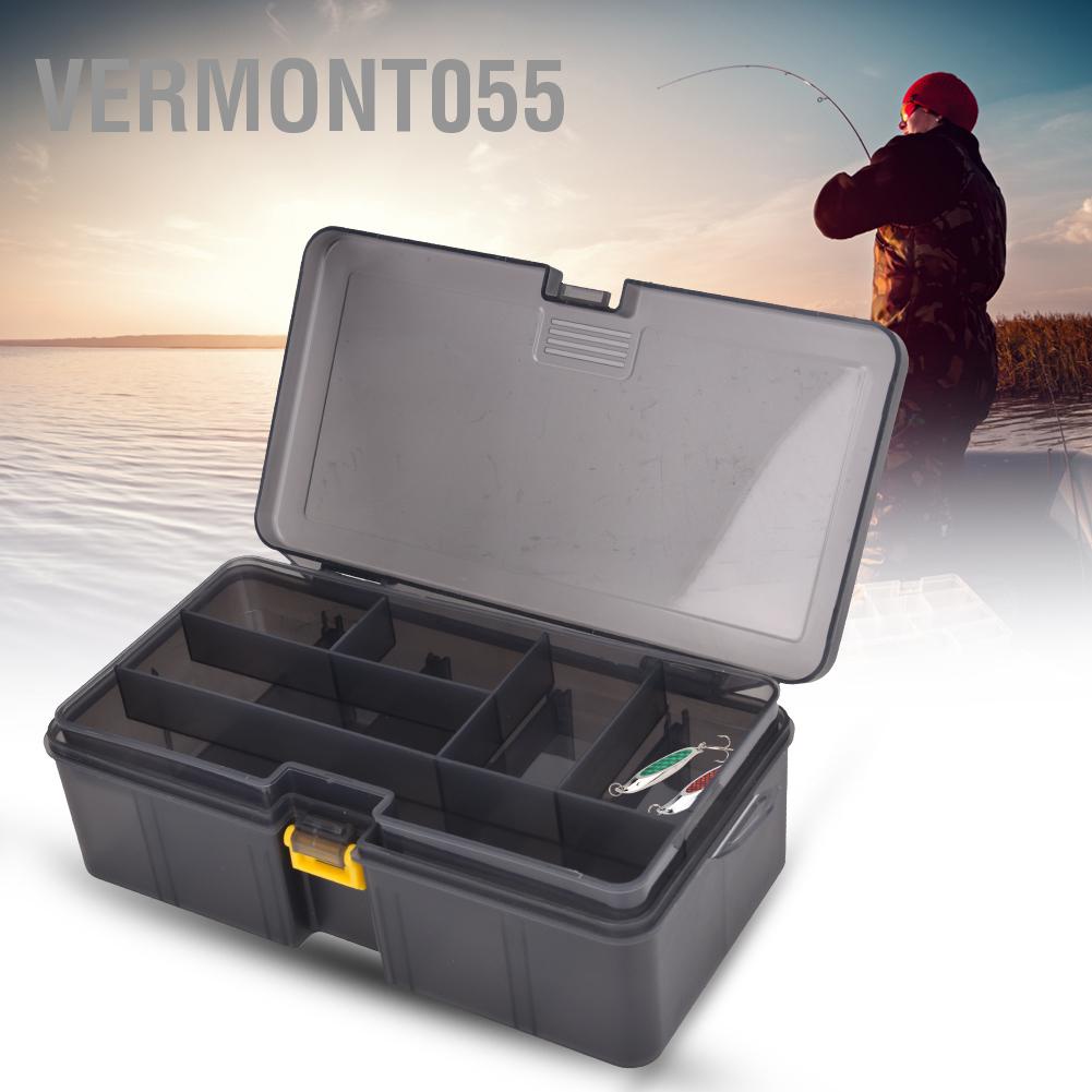 Có thể bán buôn Hộp câu cá bằng nhựa hai lớp để đựng phụ kiện dụng cụ làm mồi Vermont055 Hàng giao ngay
