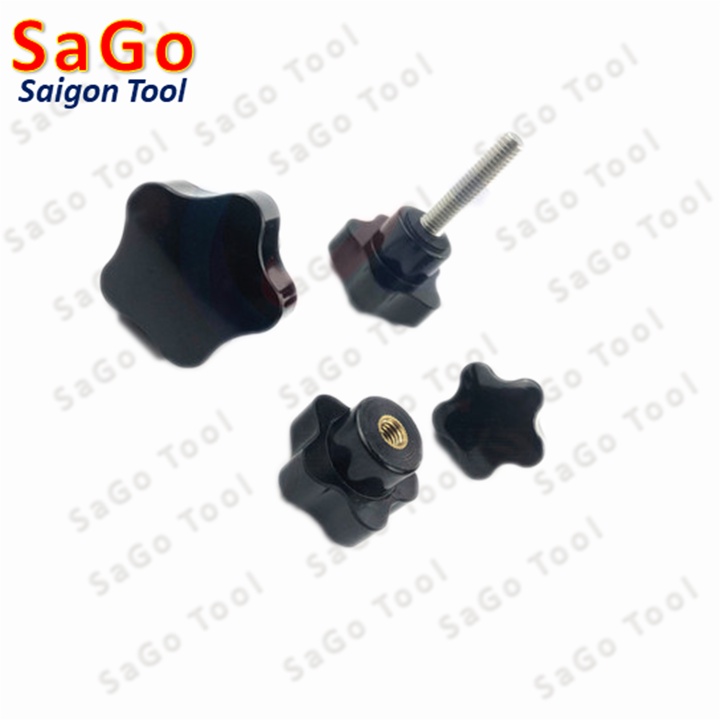 Núm vặn tay hoa mai ren ngoài Inox 304 loại dày