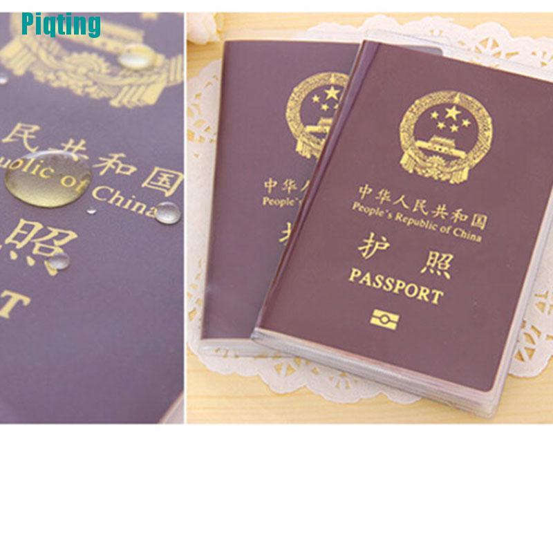 【Piqting】Clear Transparent Passport Cover Holder Case Organizer ID Card Travel Protector