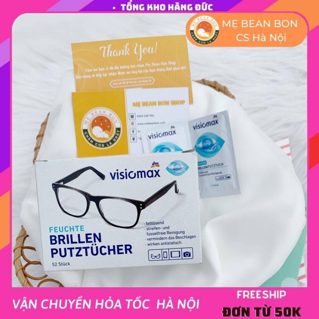 Giấy lau kính bề mặt điện thoại máy tính máy ảnh Visiomax đức giúp làm sạch và bảo vệ kính hộp 52 cái - mẹ bean bon