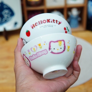 Bộ 2 Chén Cơm Sanrio Hello Kitty Cho Bé - Gốm Sứ Nhật Bản