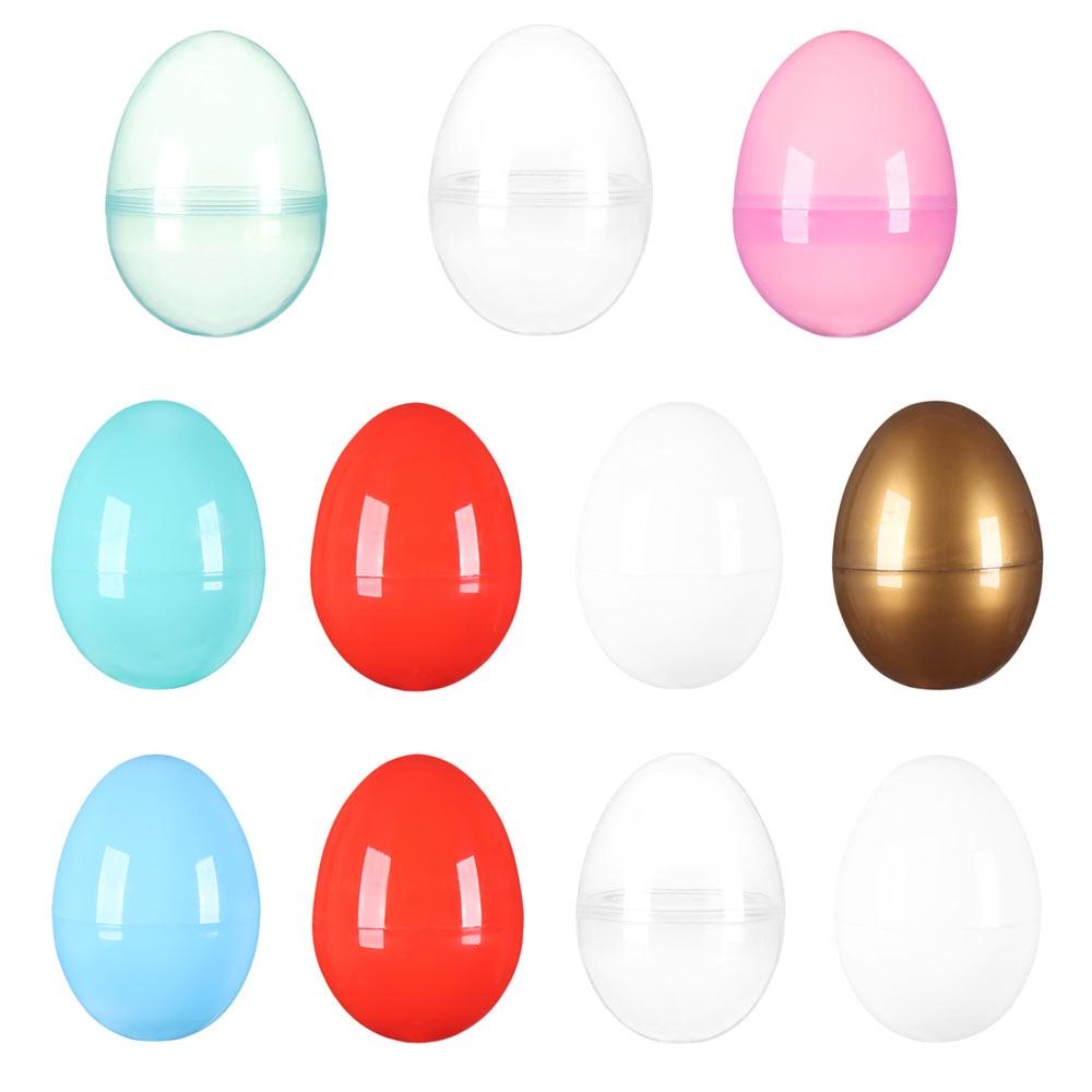 MUVAKO 1pcs Easter Eggs Toys Accessories Easter Decor Add Treats Hollow Plastic