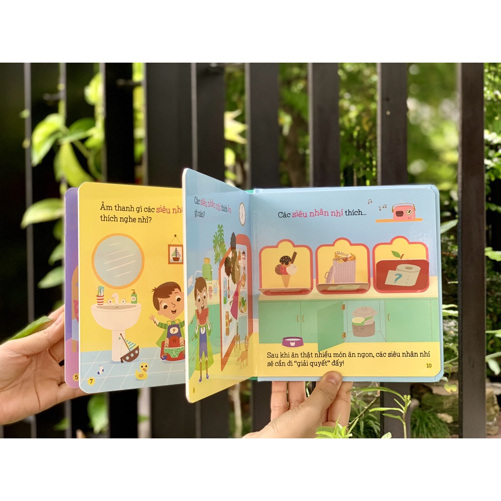 Sách - Lift-the-flap - Lật mở khám phá- Bé ngăn nắp đi ngủ đúng giờ Bé giỏi giang, vệ sinh đúng cách Bé thích làm việc