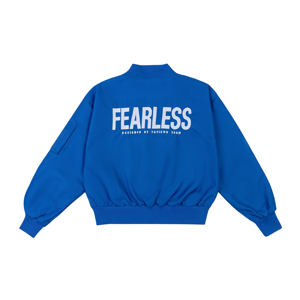 TATICHU - Áo khoác dù form ngắn thêu chữ Fearless - FEARLESS Jacket