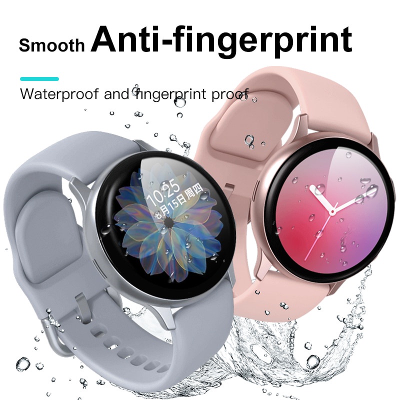 Miếng dán mềm 20D bảo vệ toàn diện màn hình chống trầy xước cho Samsung Galaxy Watch Active 2 40mm 44mm kèm phụ kiện