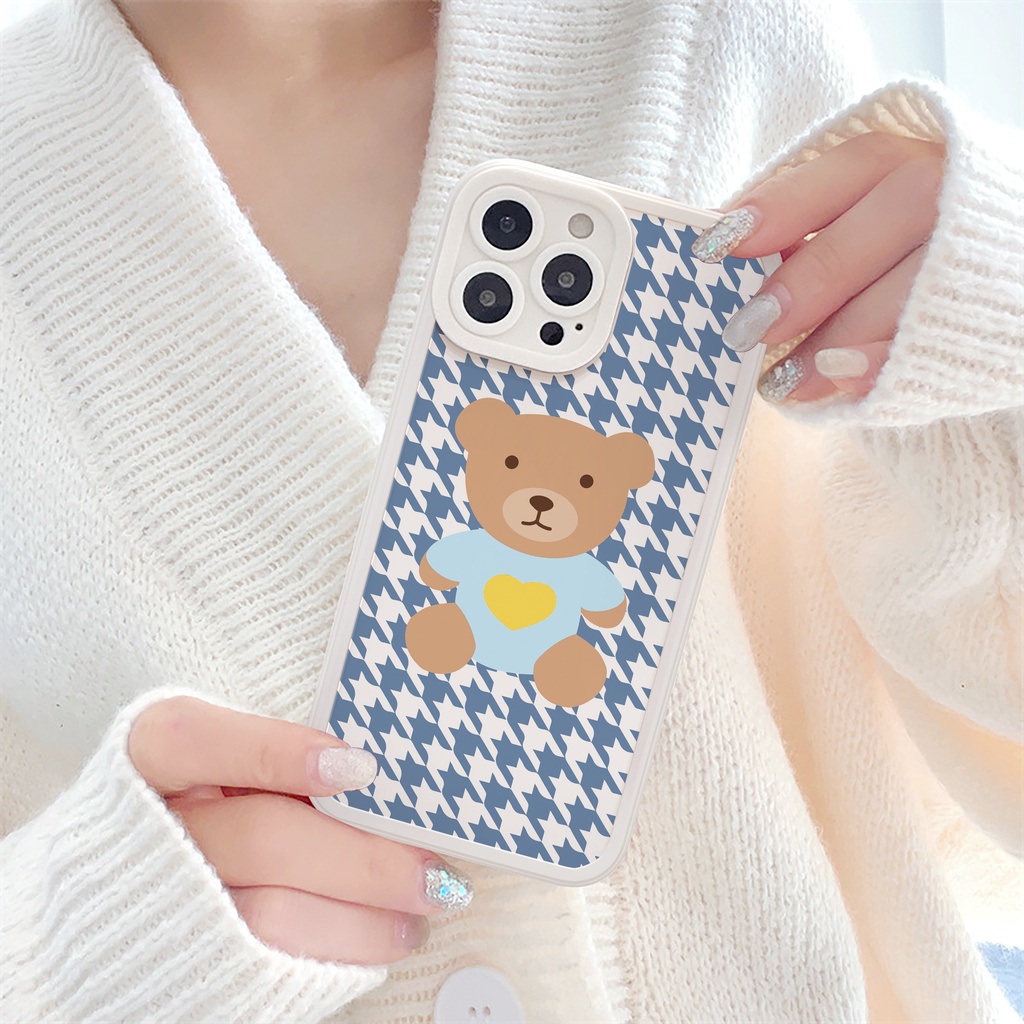 Ốp lưng IPhone Tulip Bear bóng cạnh vuông 6/6plus/6s/6splus/7/7plus/8/8plus/x/xr/xs/11/12/13/14/pro/max/plus/promax CVL1