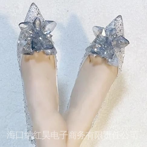 Giày Cao Gót Mũi Nhọn Đính Đá Thời Trang Mùa Xuân 2022 E3IH