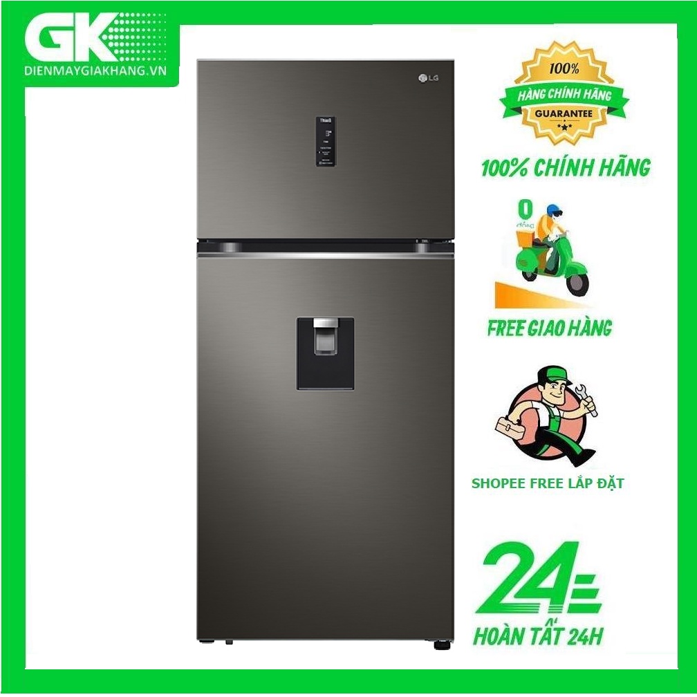 GN-D372BLA - MIỄN PHÍ CÔNG LẮP ĐẶT -Tủ lạnh LG Inverter 374 lít GN-D372BLA Mới 2021
