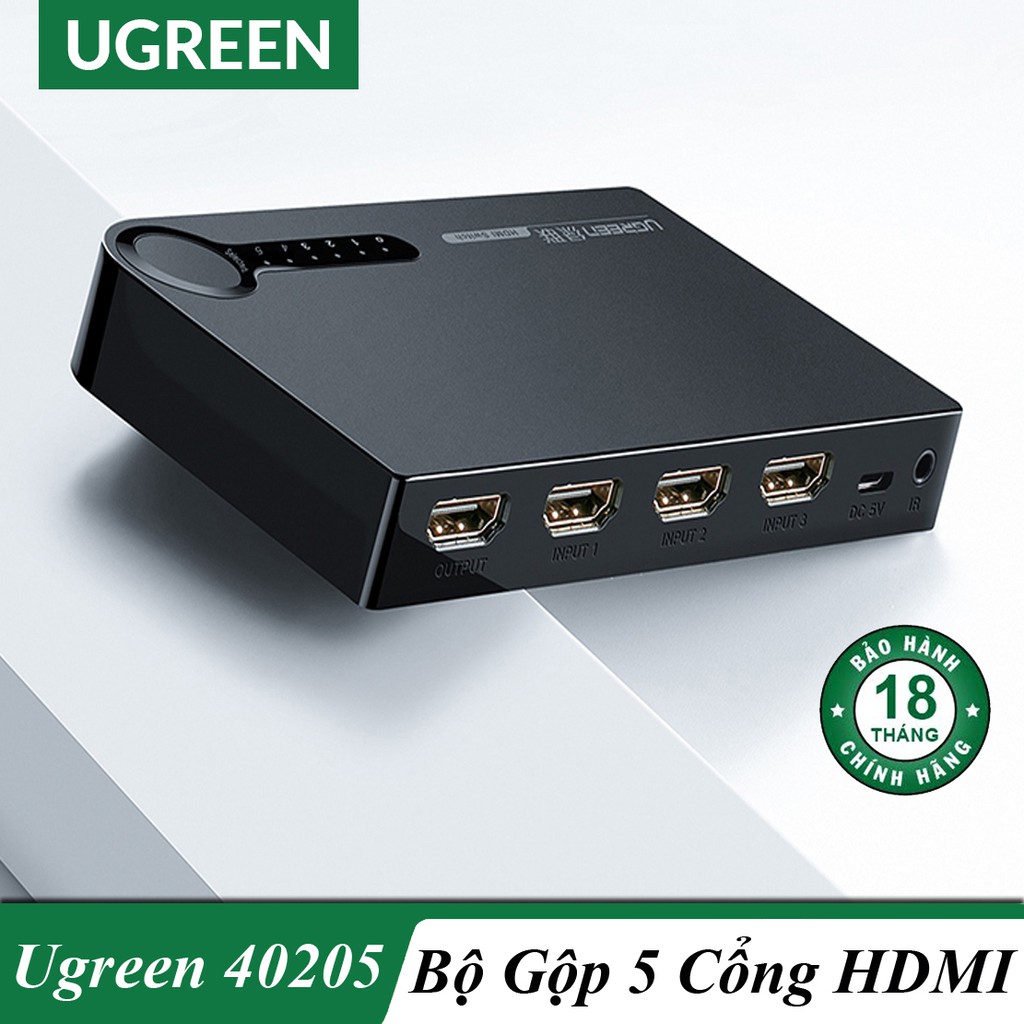 Bộ Gộp 5 Cổng HDMI Chính Hãng UGREEN 40205 Cao Cấp