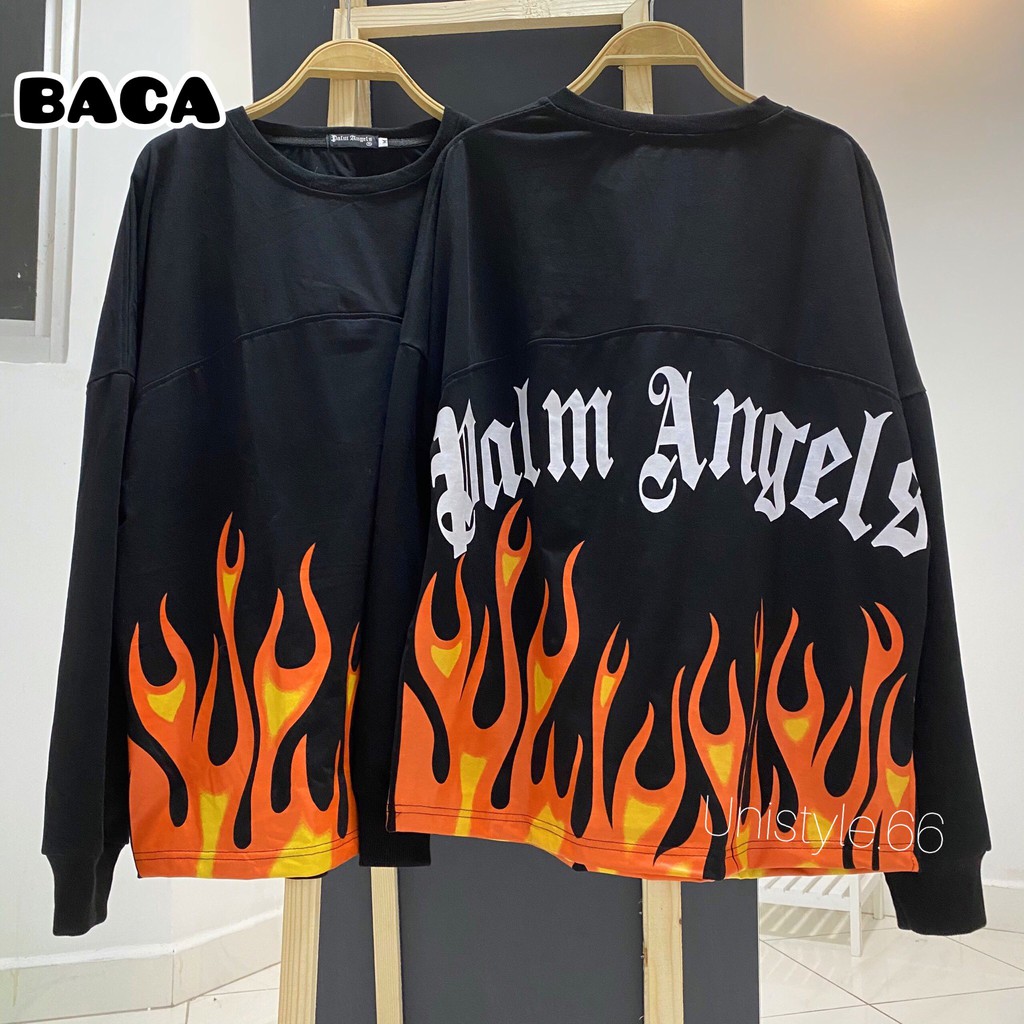 Áo Sweater Thun Tay Dài NGỌN LỬA Form rộng US151 | BigBuy360 - bigbuy360.vn