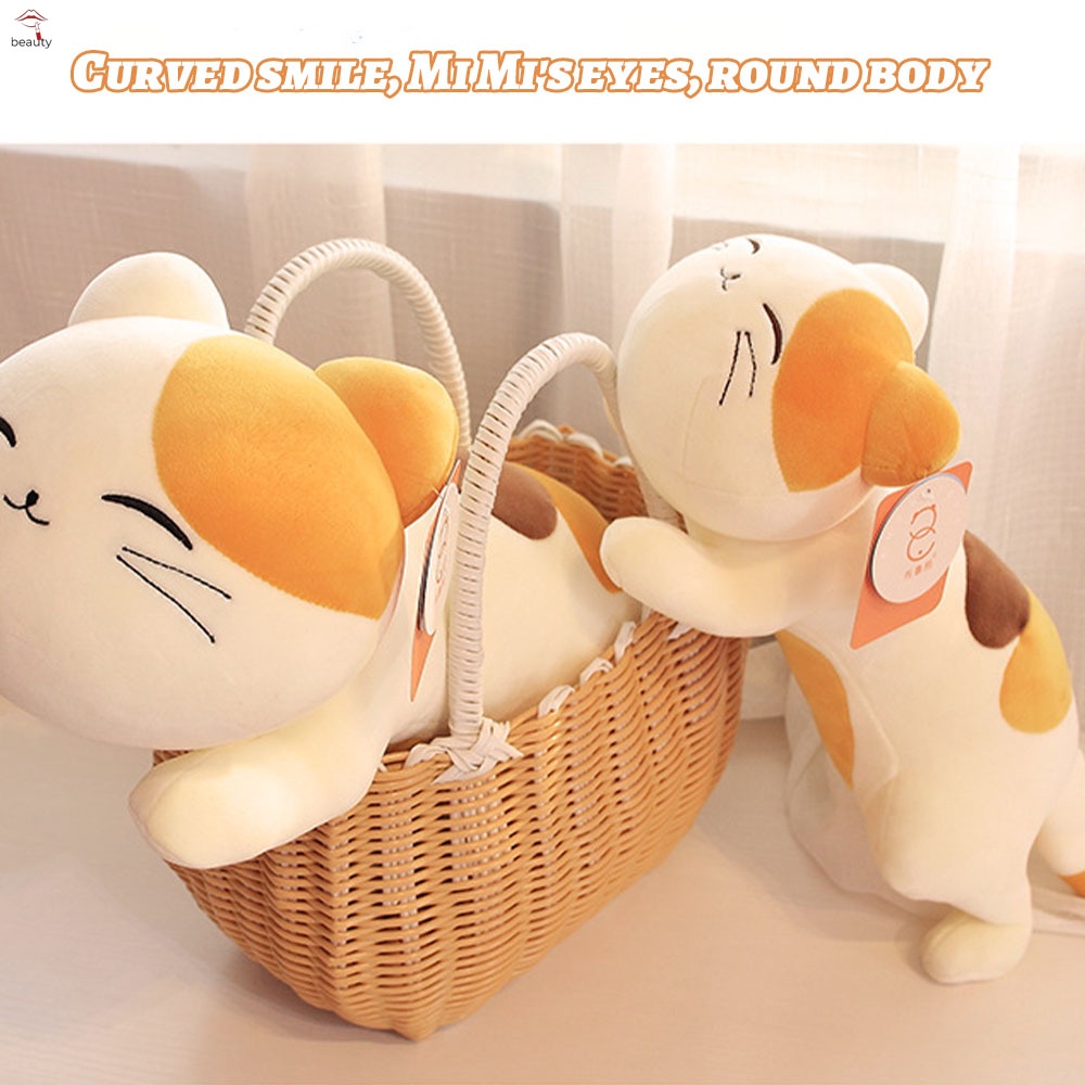 Gối Ôm Nhồi Bông Mềm Mại Hình Mèo Dễ Thương 40/50/60cm