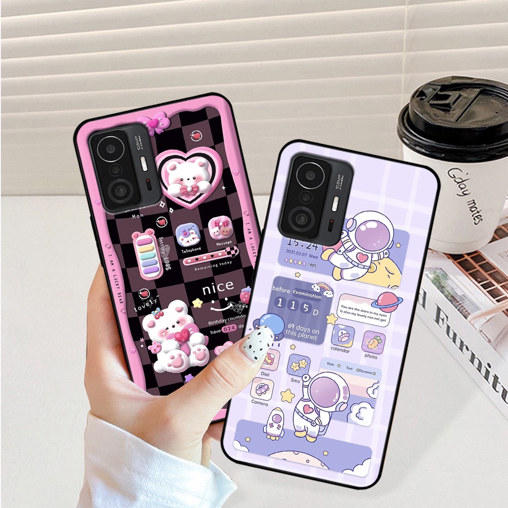 Ốp lưng Xiaomi Mi 11T - Mi 11T Pro hình gấu, vũ trụ ngân hà chibi. ốp chống sốc bền đẹp