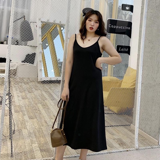 Đầm 2 dây suông- bigsize 100kg- dáng chư A nhẹ | BigBuy360 - bigbuy360.vn