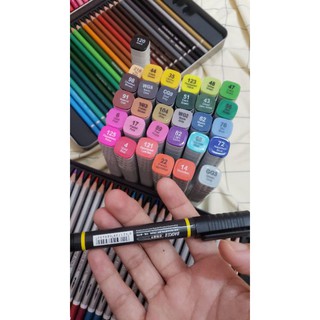 Màu dạ marker touchliit 7 30 màu + 1 line + 1 da