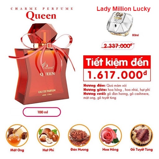 Nước hoa nữ Charme Queen 100ml