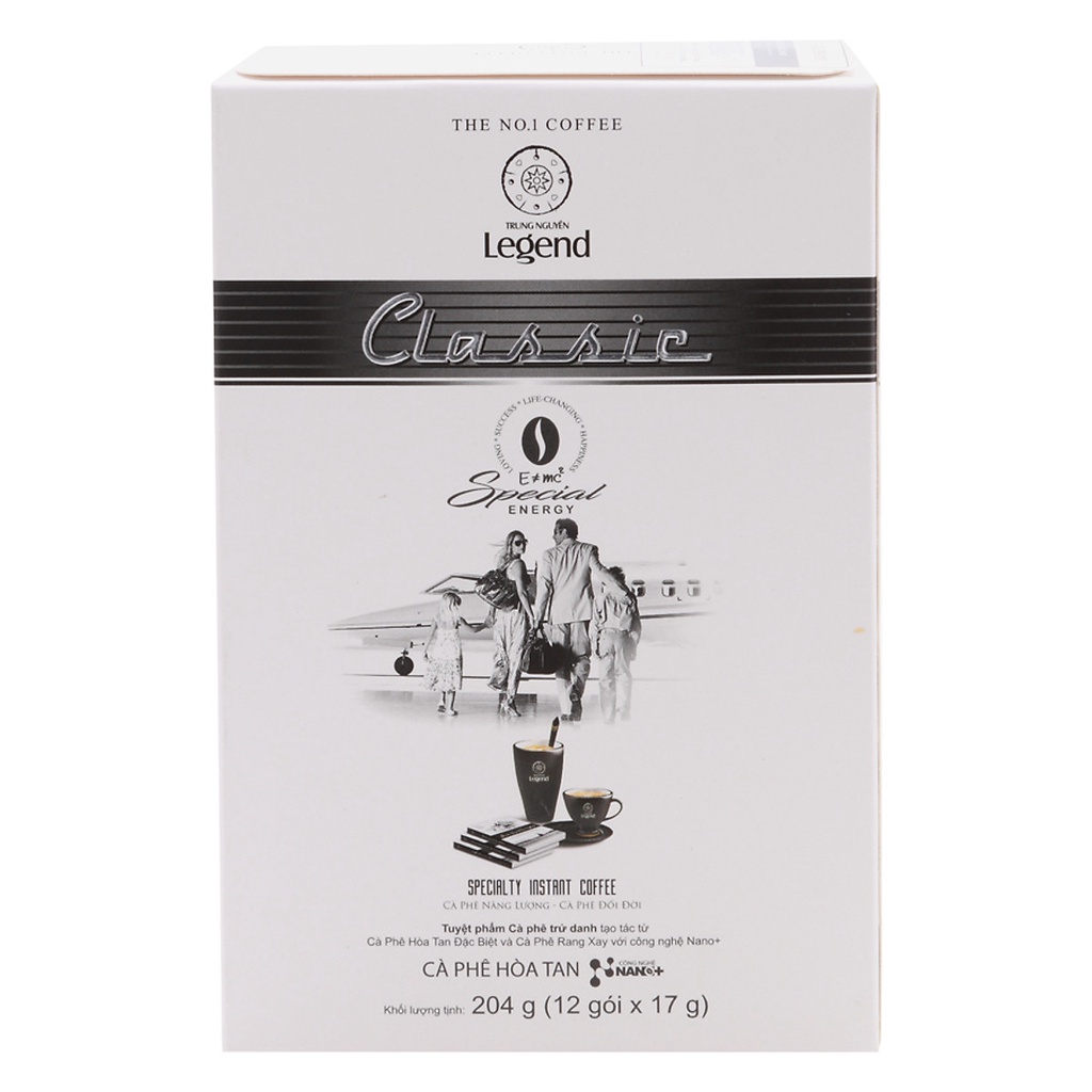 Cà phê hòa tan Legend Classic - Trung Nguyên Legend - Hộp 12 gói x 17gr