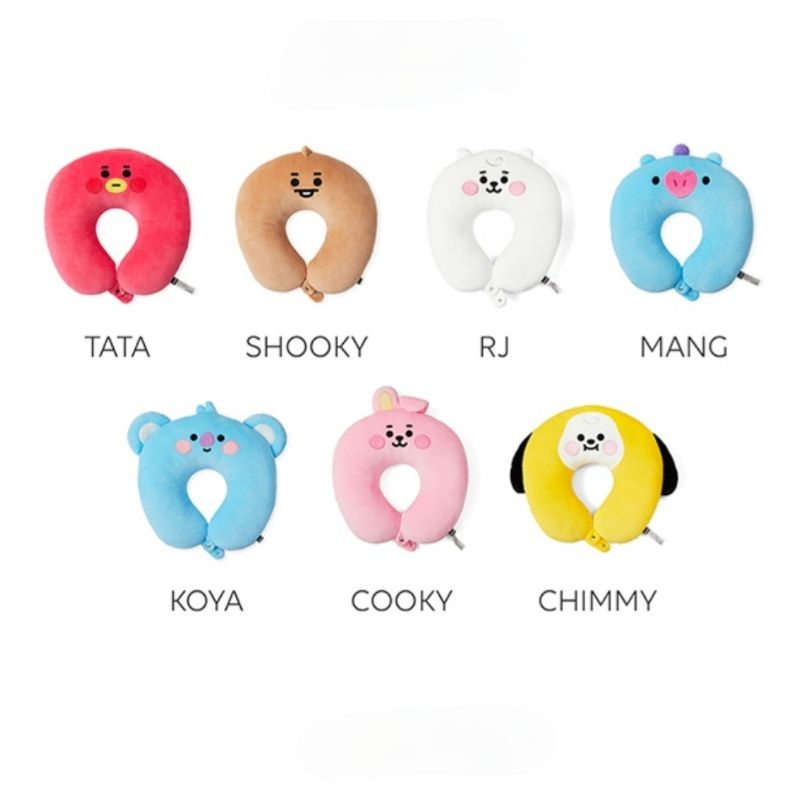 BT21 OFFICAL, GỐI KÊ CỔ BT21, GỐI DỰA LƯNG BT21 ( Line Friends)