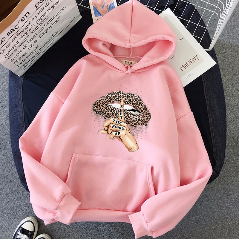 IELGY  Áo Hoodie Tay Dài Dáng Rộng Vải Lông Cừu Dày Phong Cách Hàn Quốc Thời Trang Thu Đông Hàng Mới Dành Cho Bạn Nữ 2021