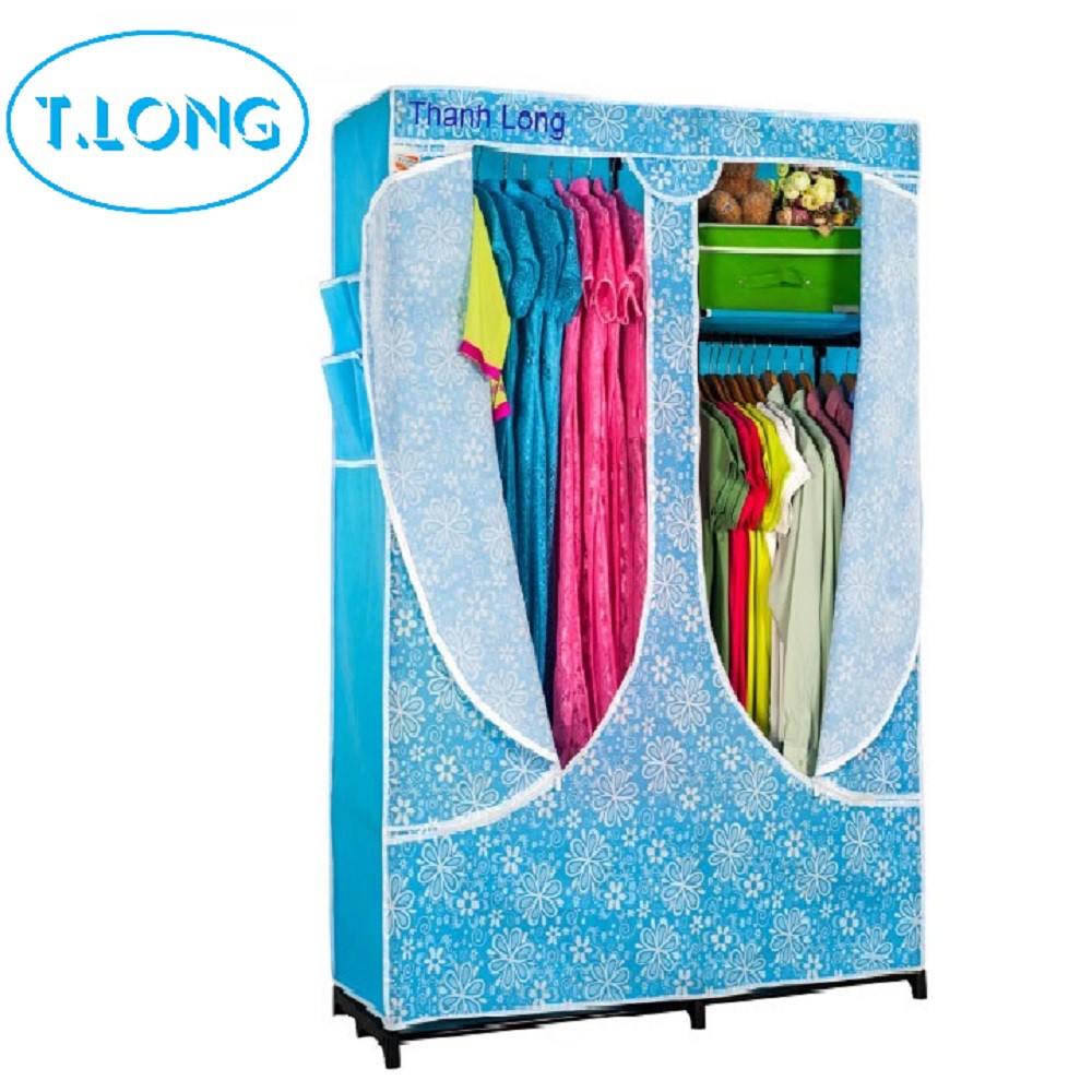 Tủ Vải Thanh Long 03 TVAI03 118 x 45 x 160 cm nhiều ngăn gọn nhẹ, đơn giản tháo lắp dễ sử dụng và di chuyển tủ thuận lợi