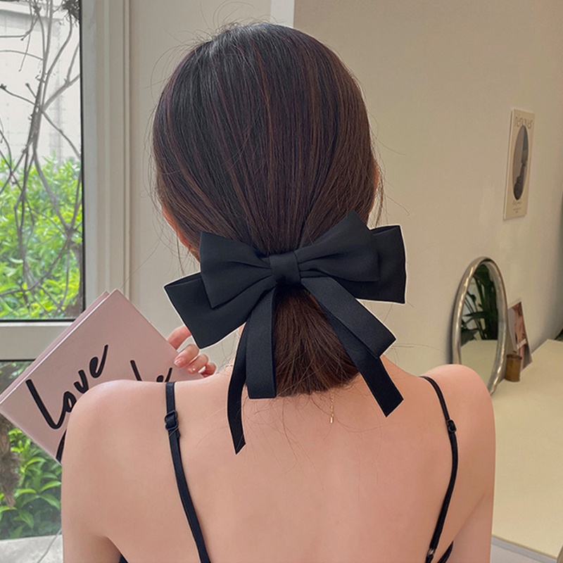 Kẹp Tóc Nơ Ruy Băng Hai Lớp Thanh Lịch / Kẹp Tóc Mỏ Vịt Lớn / Kẹp Tóc Siêu Cổ Tích