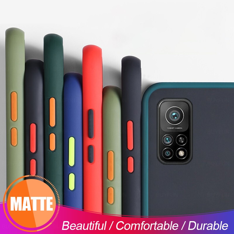 Ốp lưng Matte Skin Feel cho Xiaomi Mi 8 9 10 Pro 10T Pro 10T Lite Poco M3 X3 Ốp lưng Coque