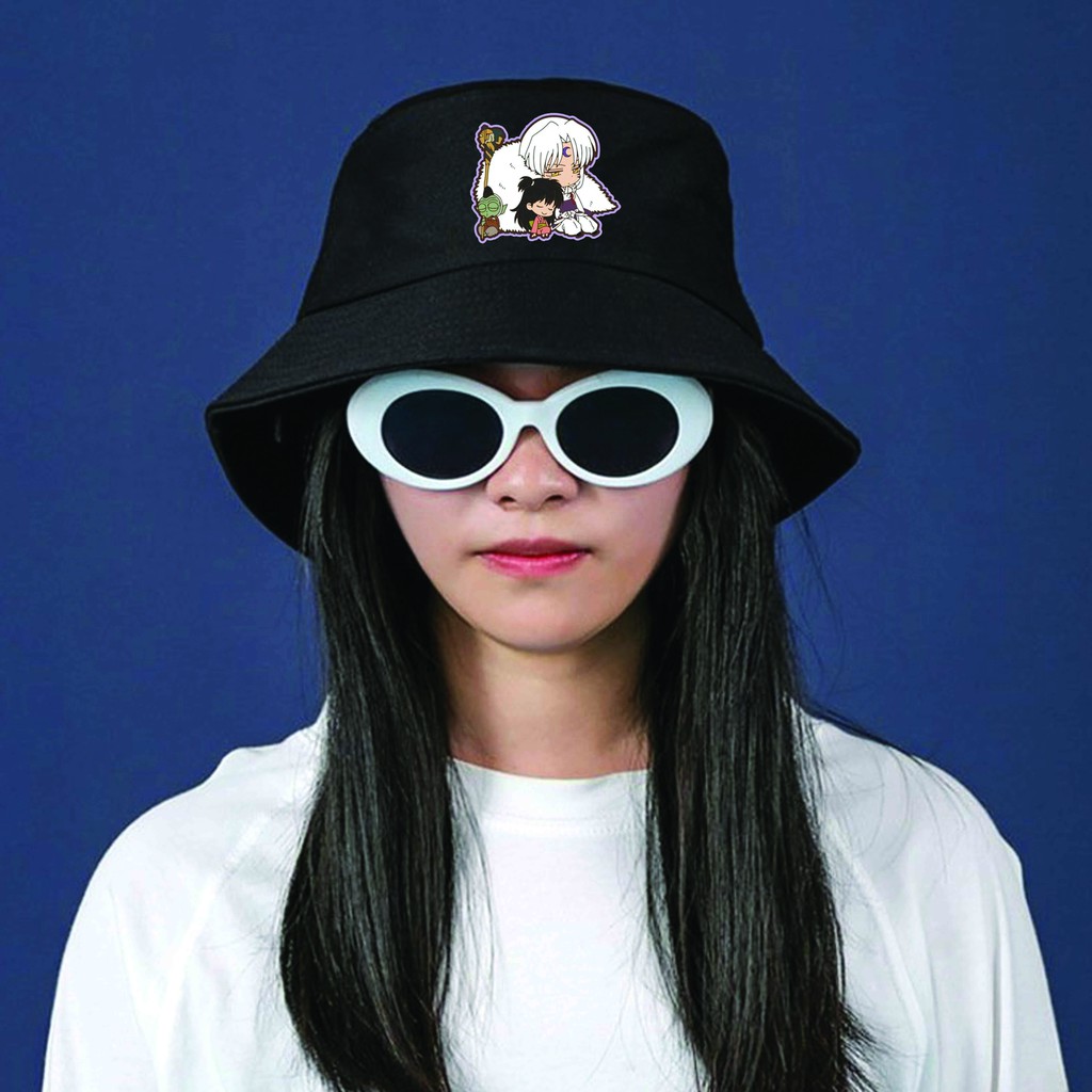 Mũ bucket in hình INUYASHA KHUYỂN DẠ XOA anime chibi xinh xắn thời trang nam nữ
