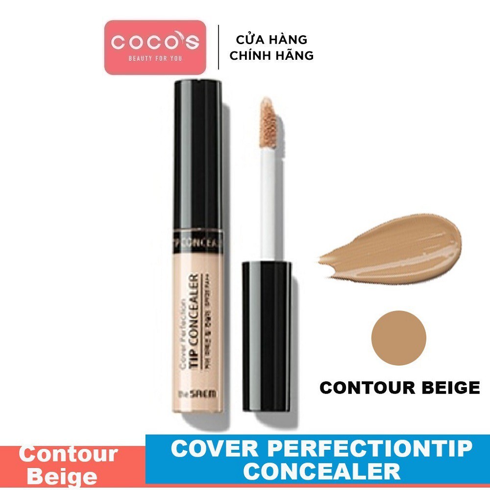 Kem che khuyết điểm The Saem Cover Perfection Tip Concealer Tone Contour Beige (6.5g)