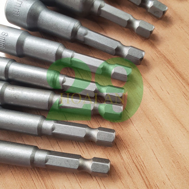 Đầu tuýp 5-14mm chuôi lục giác cho khoan dài 65mm Tặng Găng Tay Bảo Hộ