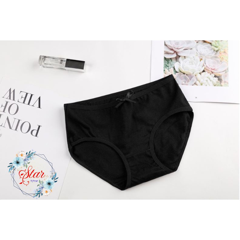 Quần Lót Nữ Cotton Nơ Bông Eo Thấp F01