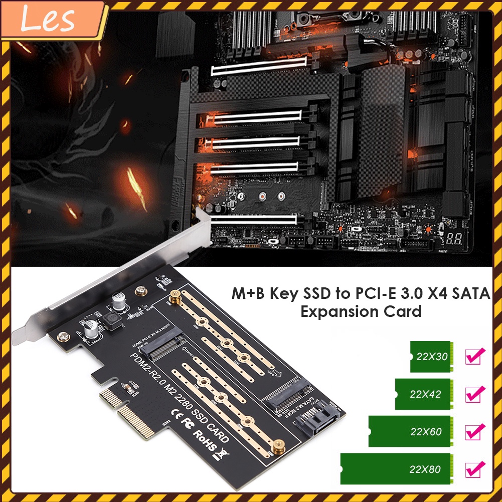 Thẻ chuyển đổi M.2 NVME sang PCIE M+B Key SSD sang PCI-E 3.0 X4 SATA | BigBuy360 - bigbuy360.vn