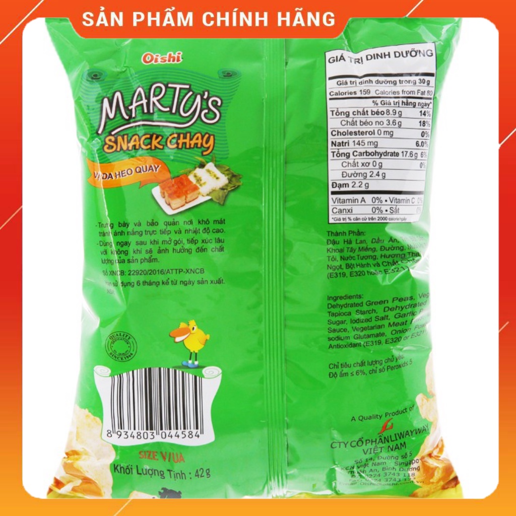 Bim Bim Snack Chay Vị Da Heo Oishi 35/40g-Ăn Vặt Sumo Snack