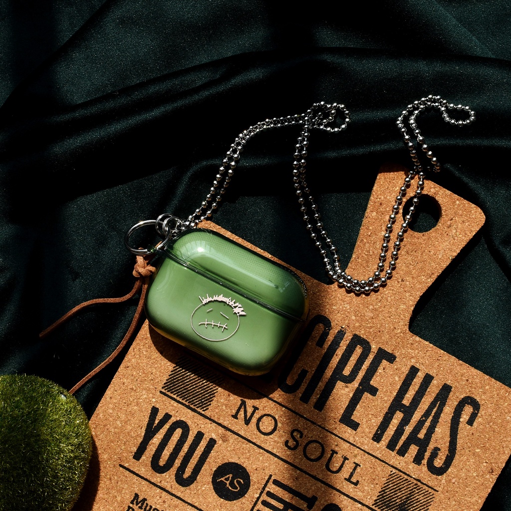 Vỏ bảo vệ hộp sạc tai nghe không dây Bluetooth hình mặt Travis Scott thích hợp cho Apple Airpods 3 2021 1/2 Pro