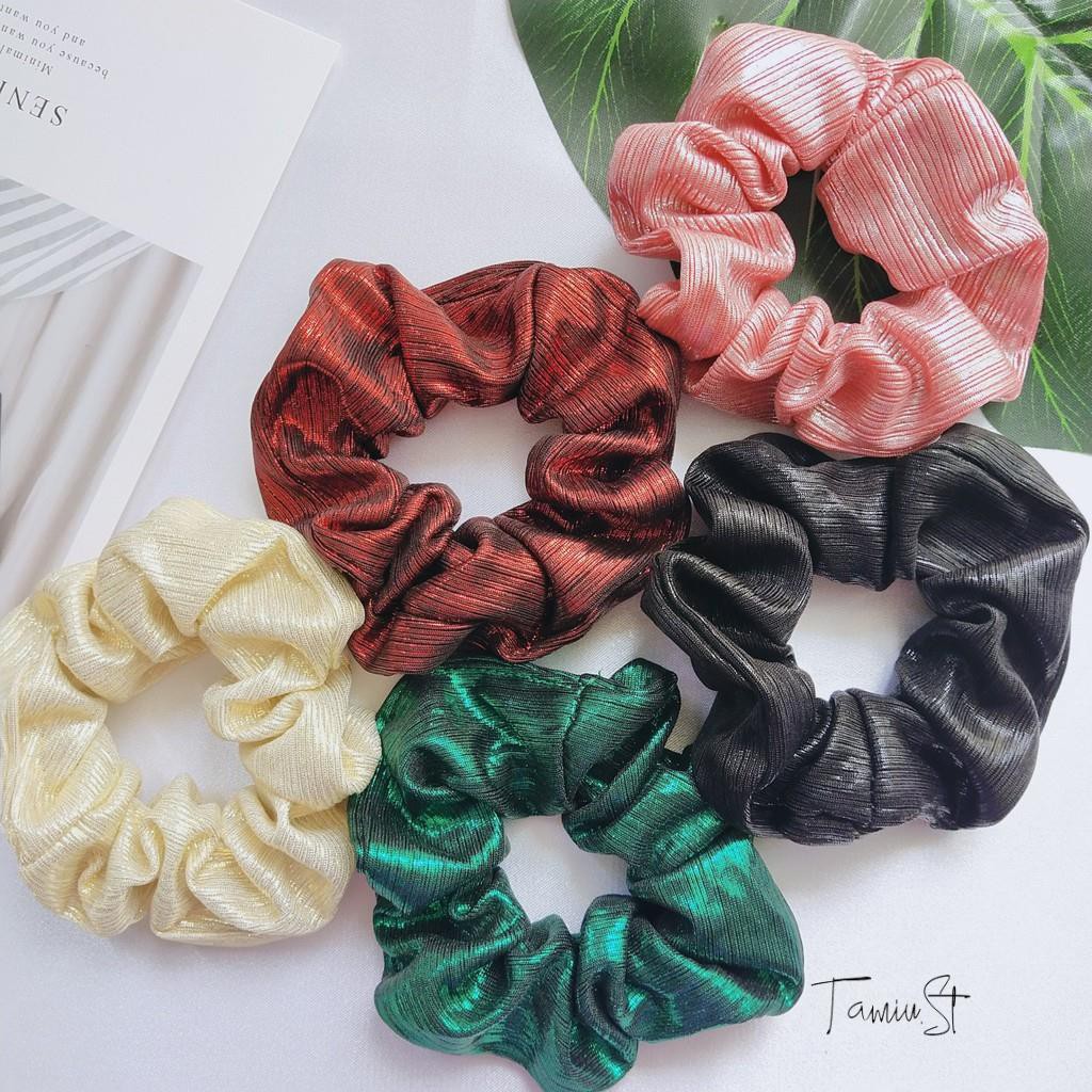 Scrunchies - Cột tóc scrunchie vải lụa satin