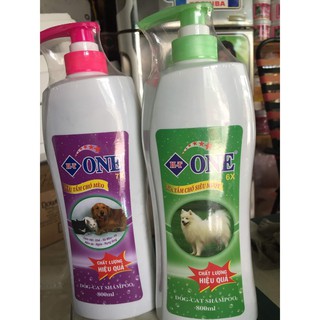 Sữa tắm dành cho chó, mèo One 6X-7X mượt da lông sạch ve rận 800 ml
