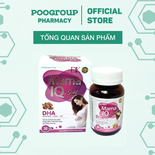 Viên uống MAMA IQ GOLD bổ sung sắt và dưỡng chất cho mẹ bầu, phát triển trí não cho bé, giảm mệt mỏi trong thai kỳ