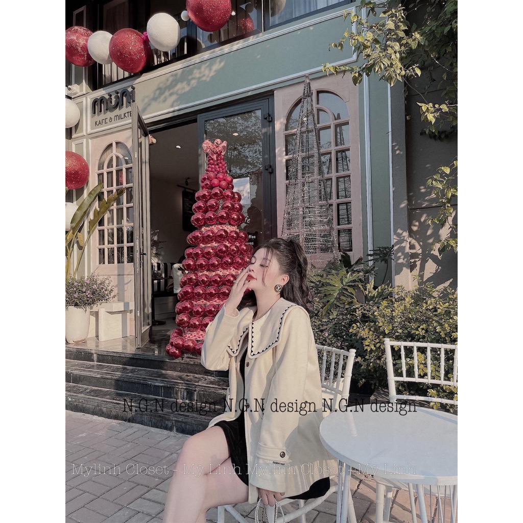 Khoác dạ NGN bèo túi viền - 2262- Freesize | BigBuy360 - bigbuy360.vn